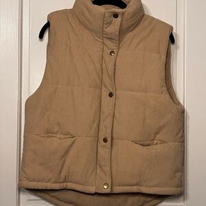Tan Puffer Vest